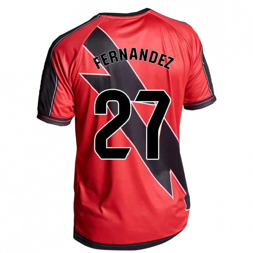 Danxen Kvinnor Pelayo Fernández #27 Röd Svart Bortatröja Matchtröjor 2025/26 Tröjor T-Tröja