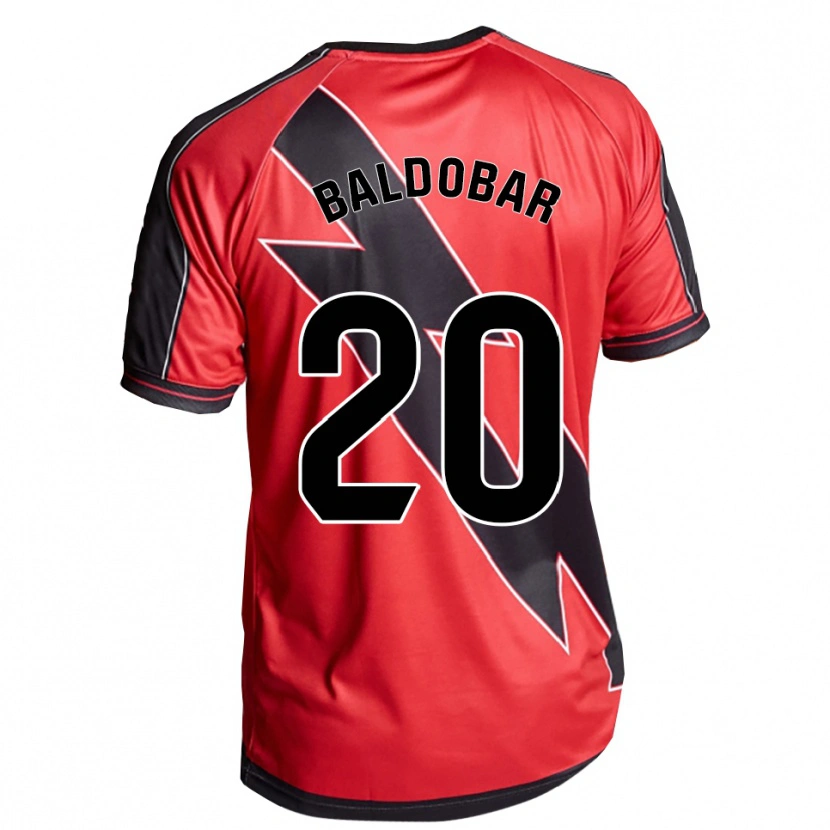 Danxen Kvinnor Javi Baldobar #20 Röd Svart Bortatröja Matchtröjor 2025/26 Tröjor T-Tröja