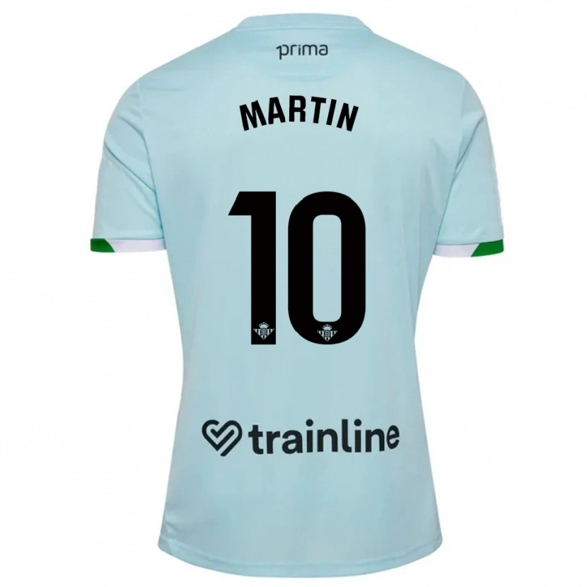 Danxen Kvinnor Adrián Martín #10 Himmelsblå Grön Bortatröja Matchtröjor 2025/26 Tröjor T-Tröja