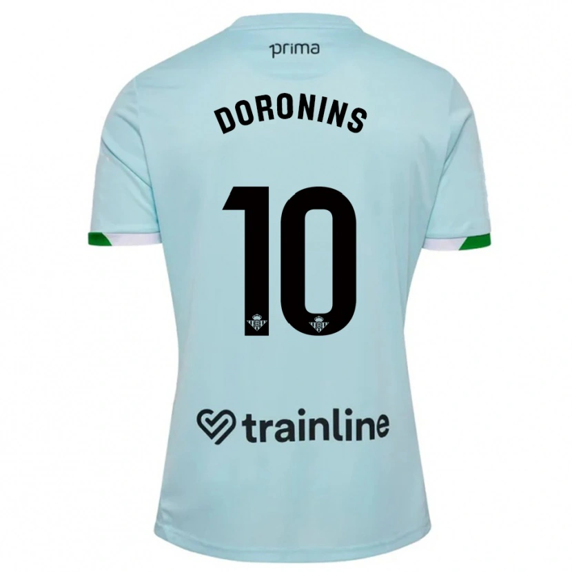 Danxen Kvinnor Nikita Doronins #10 Himmelsblå Grön Bortatröja Matchtröjor 2025/26 Tröjor T-Tröja