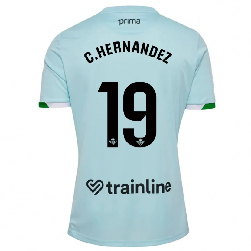 Danxen Kvinnor Cucho Hernández #19 Himmelsblå Grön Bortatröja Matchtröjor 2025/26 Tröjor T-Tröja