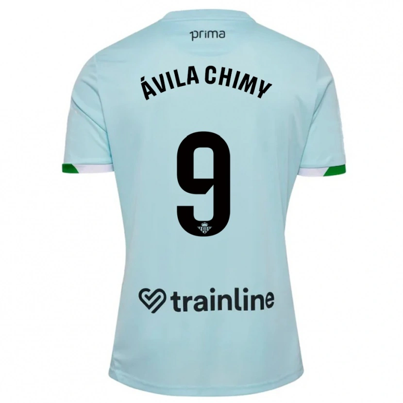 Danxen Kvinnor Chimy Ávila #9 Himmelsblå Grön Bortatröja Matchtröjor 2025/26 Tröjor T-Tröja