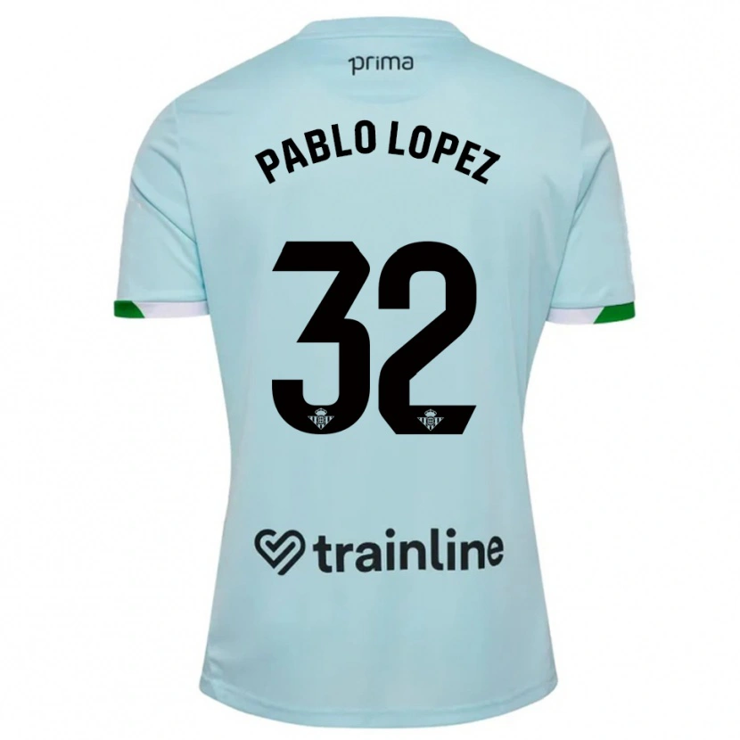 Danxen Kvinnor Pablo López #32 Himmelsblå Grön Bortatröja Matchtröjor 2025/26 Tröjor T-Tröja