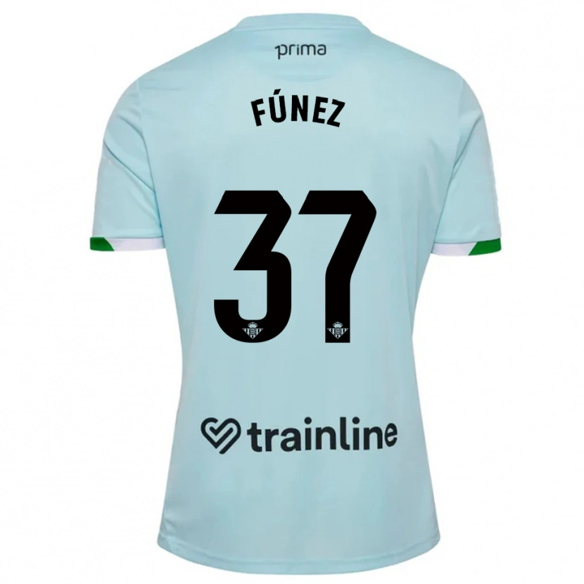 Danxen Kvinnor Rica Fúnez #37 Himmelsblå Grön Bortatröja Matchtröjor 2025/26 Tröjor T-Tröja