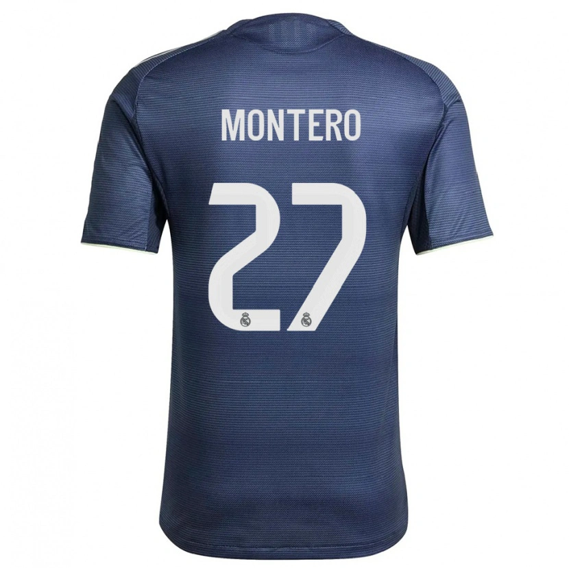 Danxen Kvinnor Pablo Montero #27 Marinblå Silver Bortatröja Matchtröjor 2025/26 Tröjor T-Tröja