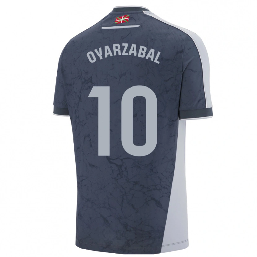 Danxen Kvinnor Mikel Oyarzabal #10 Mörkblå Vit Bortatröja Matchtröjor 2025/26 Tröjor T-Tröja