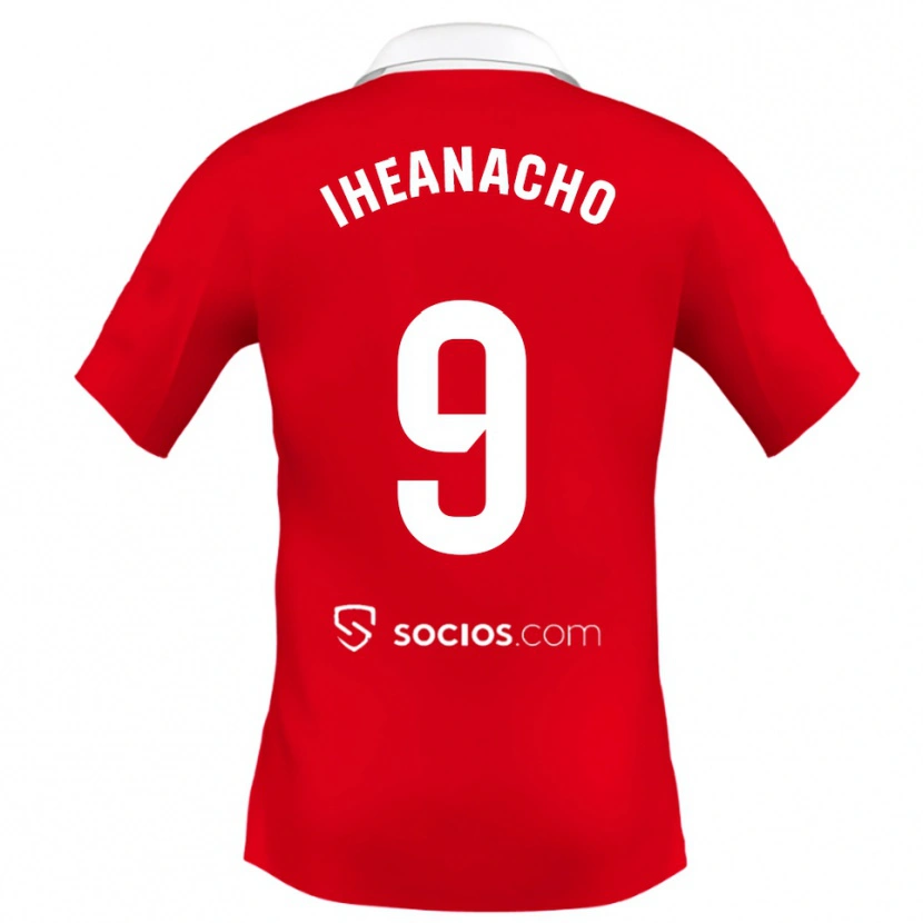 Danxen Kvinnor Kelechi Iheanacho #9 Röd Vit Grå Bortatröja Matchtröjor 2025/26 Tröjor T-Tröja