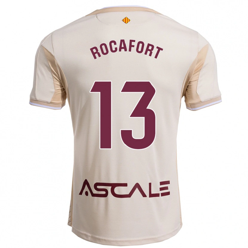 Danxen Kvinnor Rodrigo Rocafort #13 Off-White Bourgogne Bortatröja Matchtröjor 2025/26 Tröjor T-Tröja