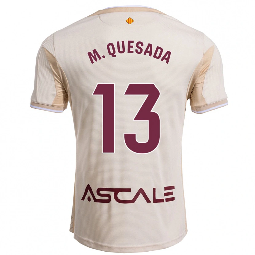 Danxen Kvinnor Montserrat Quesada Carrasco #13 Off-White Bourgogne Bortatröja Matchtröjor 2025/26 Tröjor T-Tröja