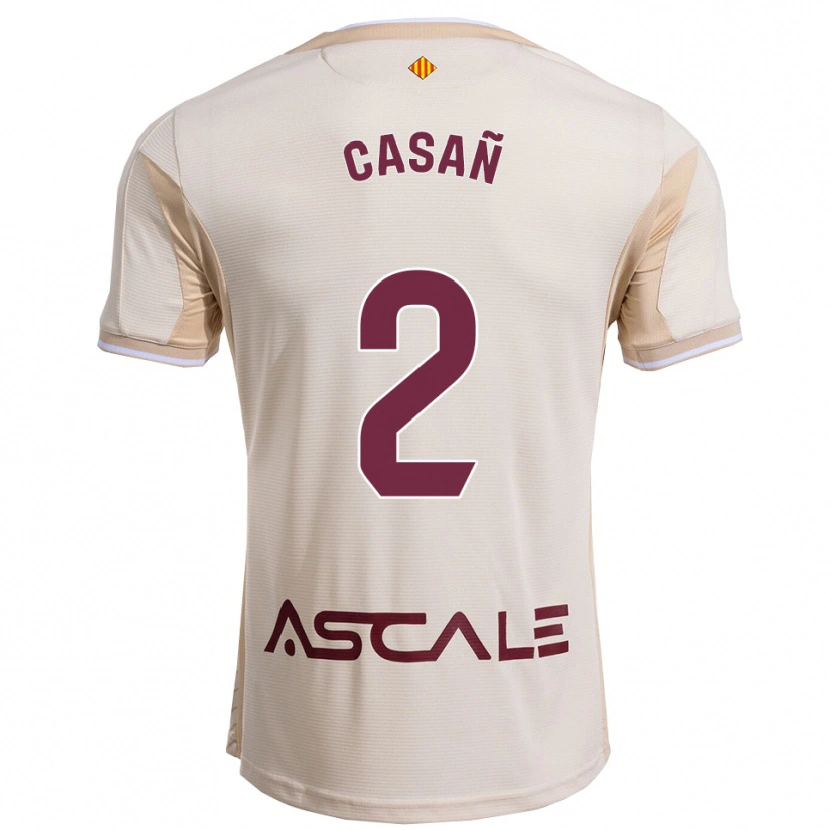 Danxen Kvinnor Jorge Casañ #2 Off-White Bourgogne Bortatröja Matchtröjor 2025/26 Tröjor T-Tröja
