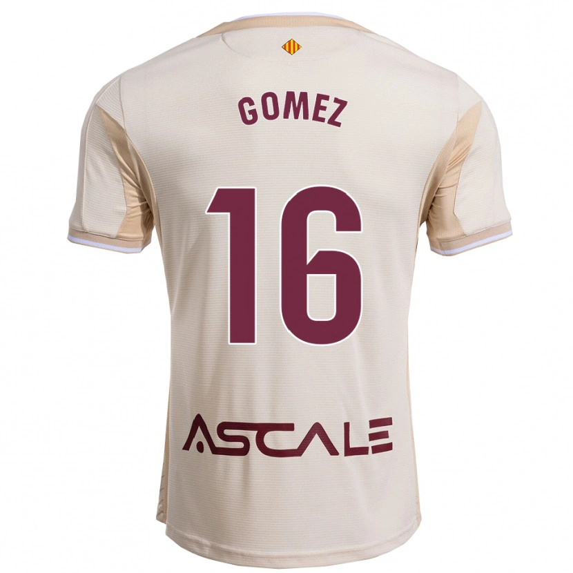 Danxen Kvinnor Queralt Gómez #16 Off-White Bourgogne Bortatröja Matchtröjor 2025/26 Tröjor T-Tröja