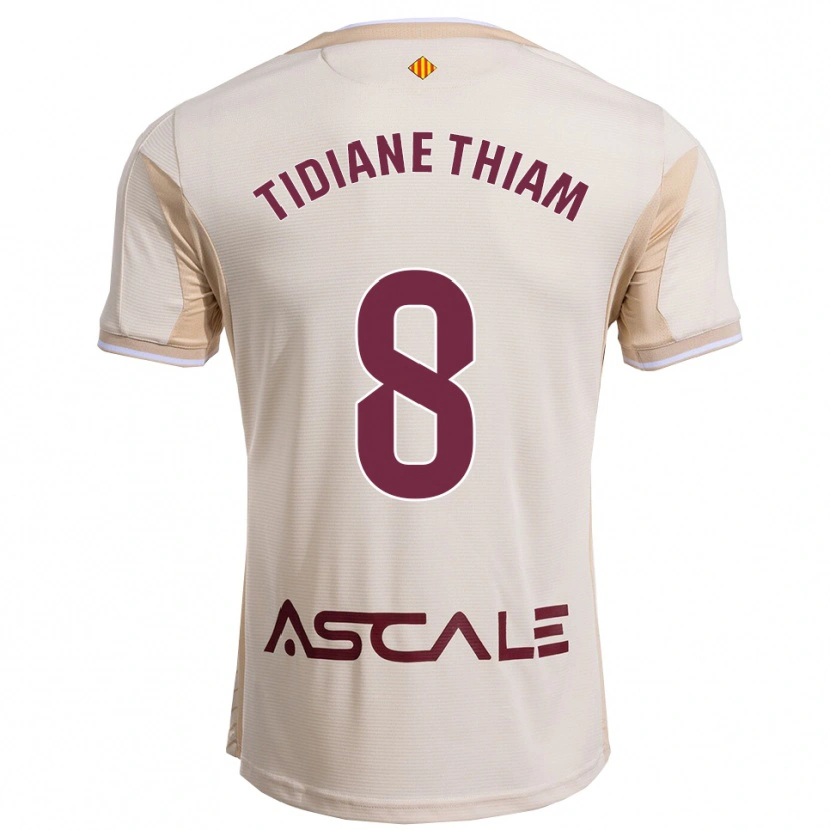 Danxen Kvinnor Cheikh Tidiane Thiam #8 Off-White Bourgogne Bortatröja Matchtröjor 2025/26 Tröjor T-Tröja