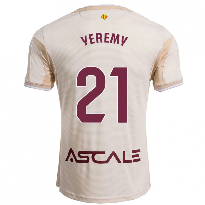 Danxen Kvinnor Yéremy Pino #21 Off-White Bourgogne Bortatröja Matchtröjor 2025/26 Tröjor T-Tröja