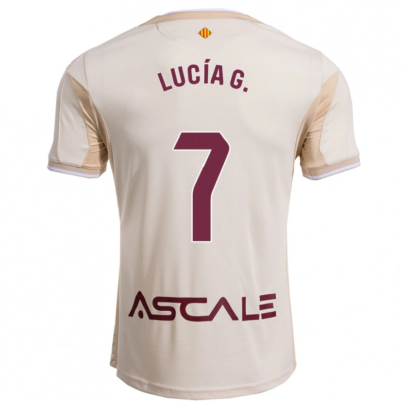 Danxen Kvinnor Lucía Gómez García #7 Off-White Bourgogne Bortatröja Matchtröjor 2025/26 Tröjor T-Tröja