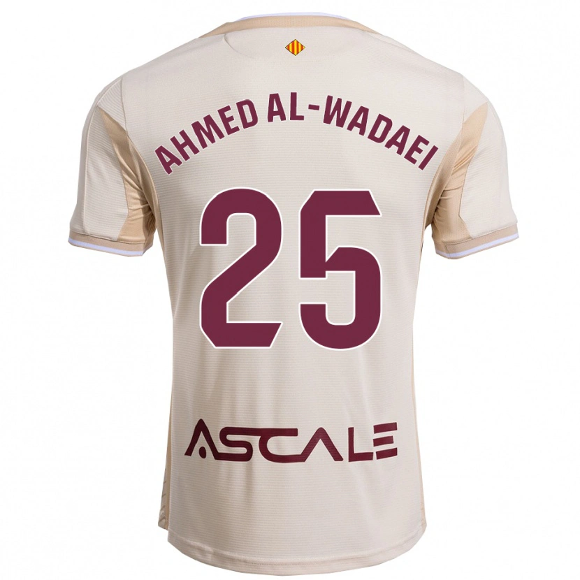 Danxen Kvinnor Sayed Ahmed Al-Wadaei #25 Off-White Bourgogne Bortatröja Matchtröjor 2025/26 Tröjor T-Tröja