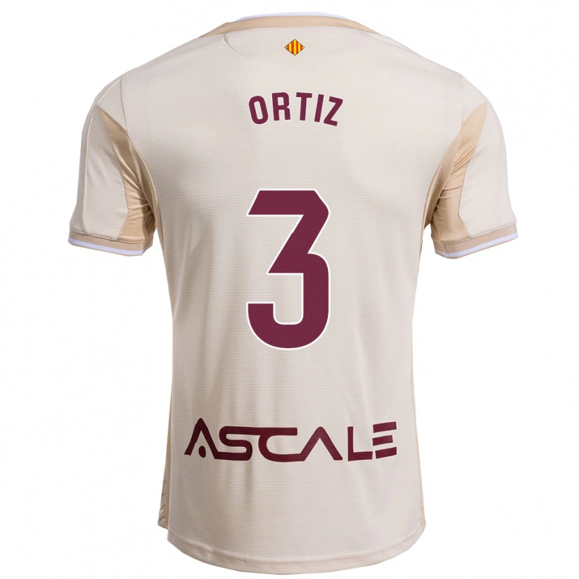 Danxen Kvinnor Eneko Ortiz #3 Off-White Bourgogne Bortatröja Matchtröjor 2025/26 Tröjor T-Tröja