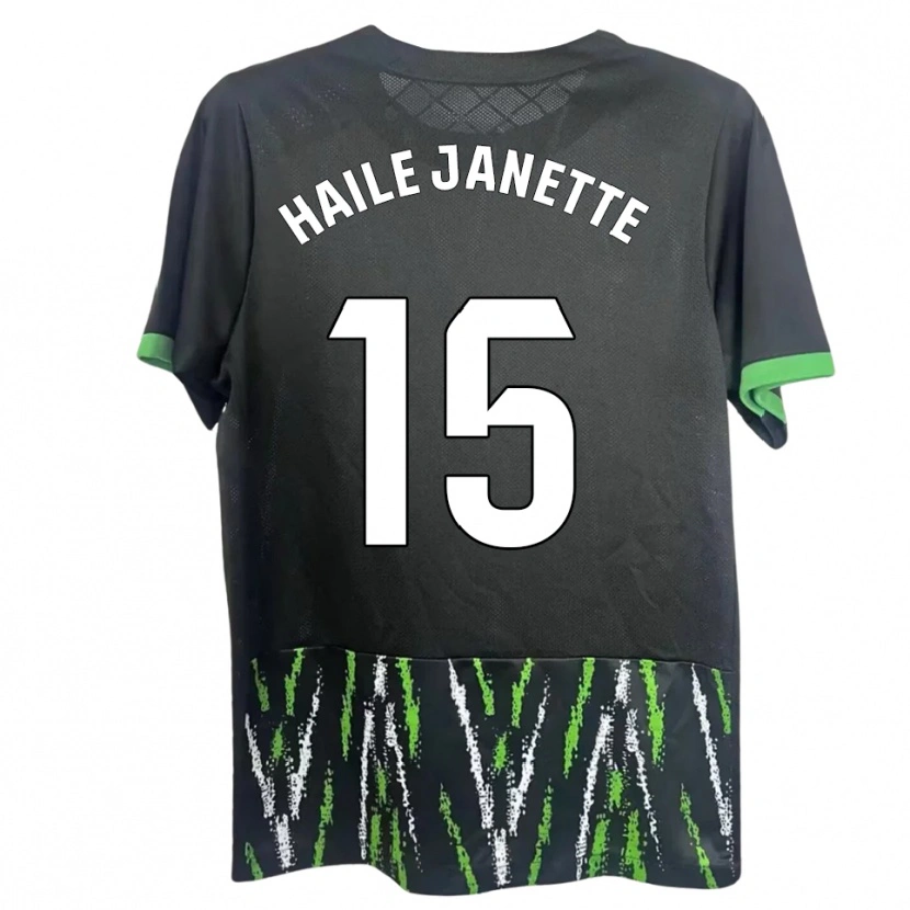 Danxen Kvinnor Haile Janette Pereira Richards #15 Svart Grön Bortatröja Matchtröjor 2025/26 Tröjor T-Tröja