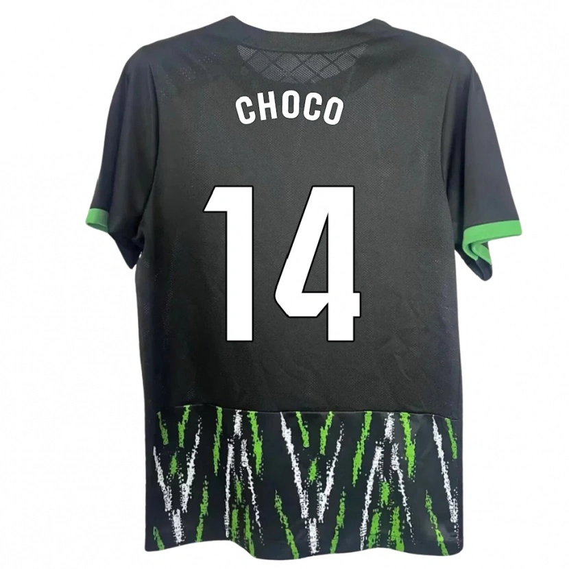 Danxen Kvinnor Choco #14 Svart Grön Bortatröja Matchtröjor 2025/26 Tröjor T-Tröja