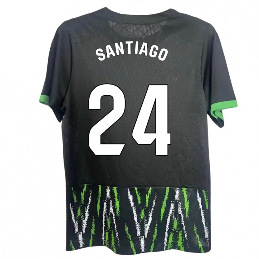 Danxen Kvinnor Yago Santiago #24 Svart Grön Bortatröja Matchtröjor 2025/26 Tröjor T-Tröja