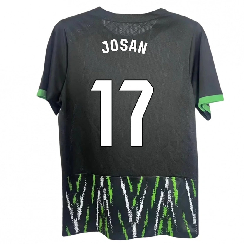 Danxen Kvinnor Josan #17 Svart Grön Bortatröja Matchtröjor 2025/26 Tröjor T-Tröja