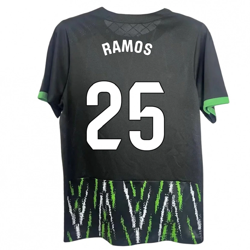 Danxen Kvinnor Alejandro Ramos #25 Svart Grön Bortatröja Matchtröjor 2025/26 Tröjor T-Tröja