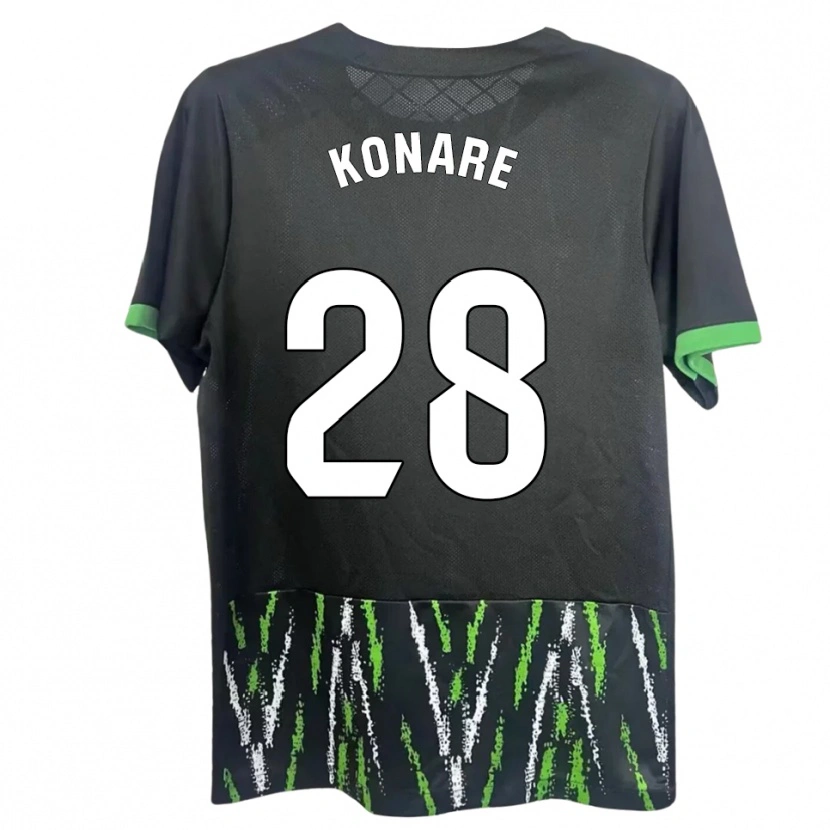Danxen Kvinnor Umaru Konare #28 Svart Grön Bortatröja Matchtröjor 2025/26 Tröjor T-Tröja