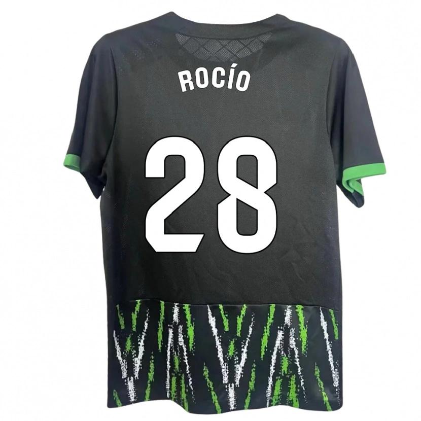 Danxen Kvinnor Rocío Rodríguez Jiménez #28 Svart Grön Bortatröja Matchtröjor 2025/26 Tröjor T-Tröja