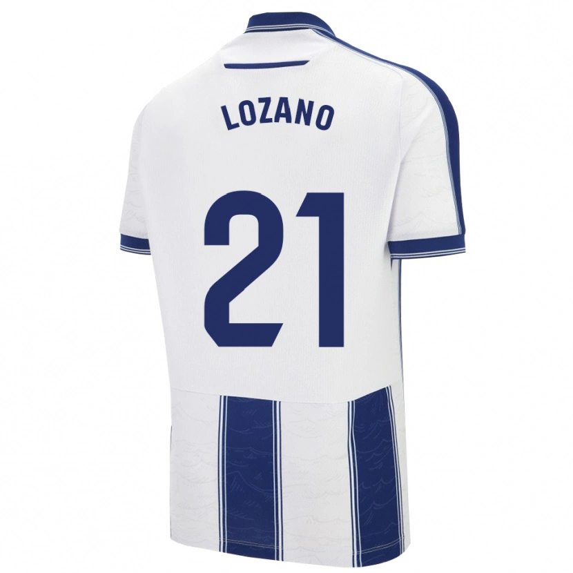 Danxen Kvinnor Sergio Lozano #21 Marinblå Vit Bortatröja Matchtröjor 2025/26 Tröjor T-Tröja