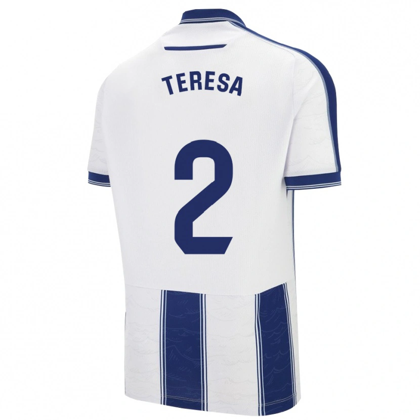 Danxen Kvinnor Teresa Mérida #2 Marinblå Vit Bortatröja Matchtröjor 2025/26 Tröjor T-Tröja