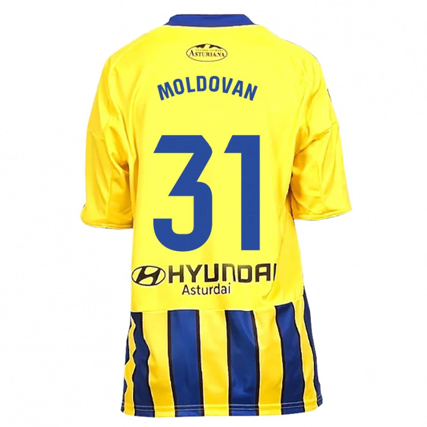 Danxen Kvinnor Horațiu Moldovan #31 Gul Blå Bortatröja Matchtröjor 2025/26 Tröjor T-Tröja