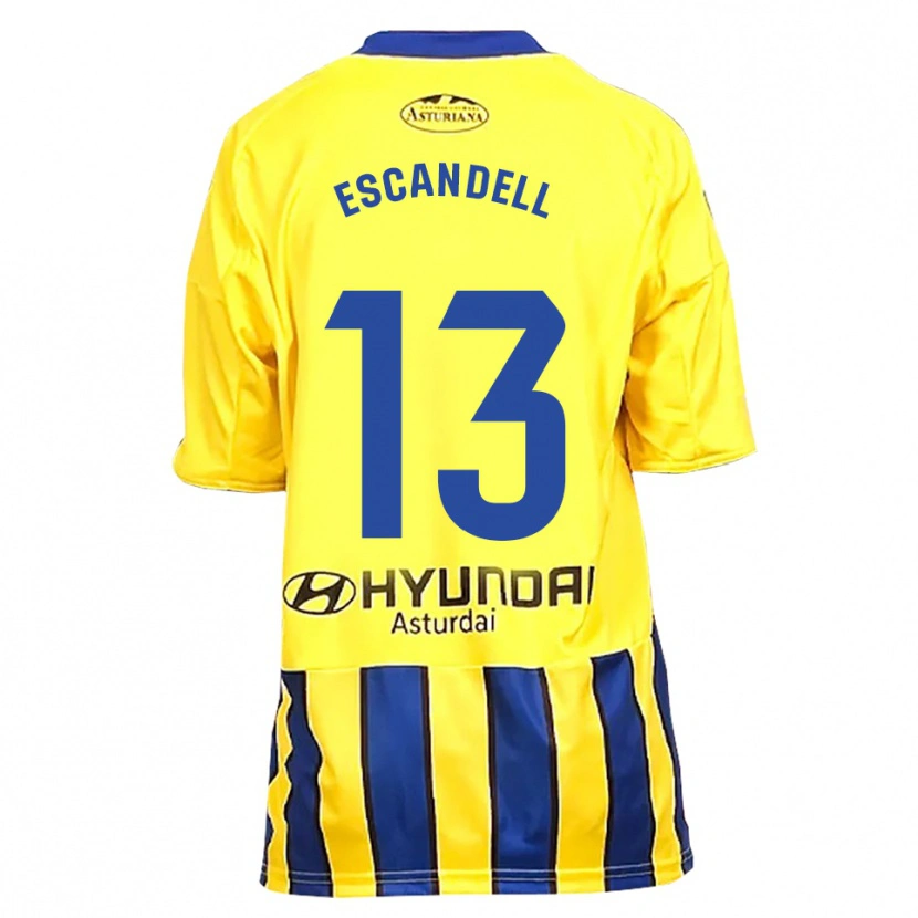 Danxen Kvinnor Aarón Escandell #13 Gul Blå Bortatröja Matchtröjor 2025/26 Tröjor T-Tröja