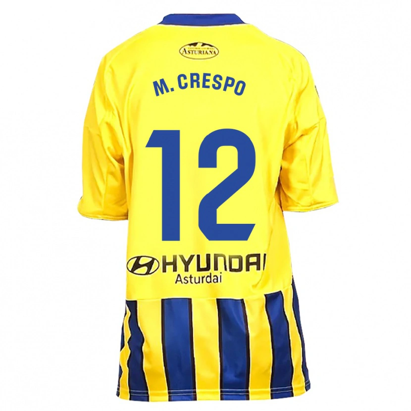 Danxen Kvinnor Marina Crespo Iglesias #12 Gul Blå Bortatröja Matchtröjor 2025/26 Tröjor T-Tröja