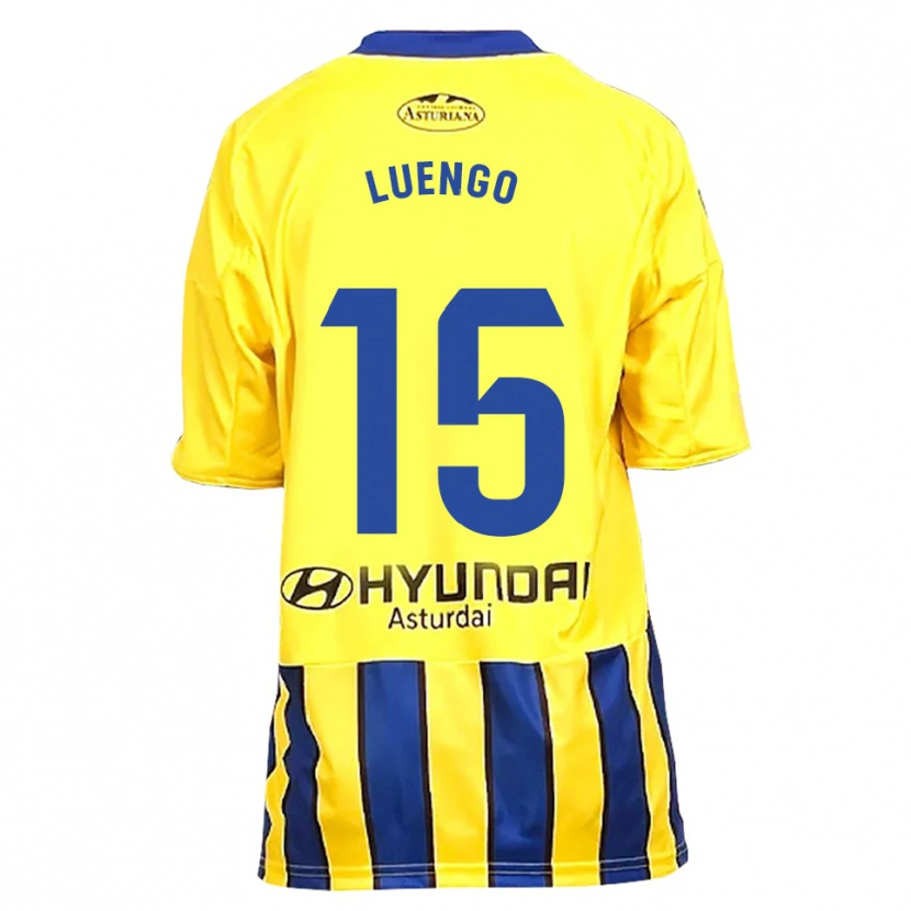 Danxen Kvinnor Oier Luengo #15 Gul Blå Bortatröja Matchtröjor 2025/26 Tröjor T-Tröja