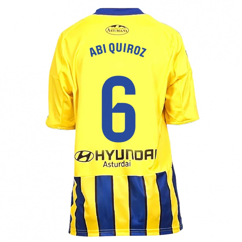 Danxen Kvinnor Abi Quiroz #6 Gul Blå Bortatröja Matchtröjor 2025/26 Tröjor T-Tröja