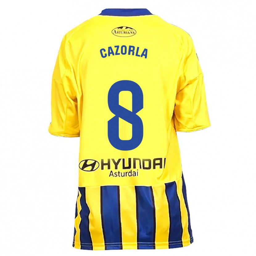 Danxen Kvinnor Santi Cazorla #8 Gul Blå Bortatröja Matchtröjor 2025/26 Tröjor T-Tröja