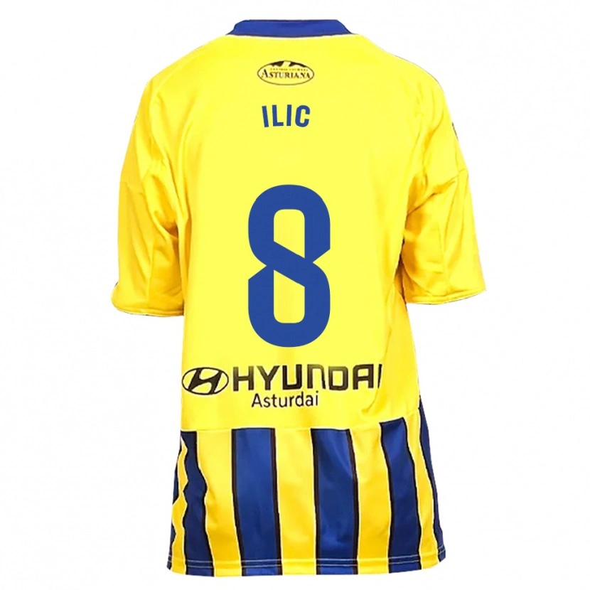 Danxen Kvinnor Luka Ilic #8 Gul Blå Bortatröja Matchtröjor 2025/26 Tröjor T-Tröja
