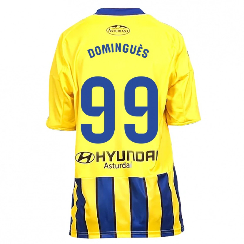 Danxen Kvinnor Brandon Dominguès #99 Gul Blå Bortatröja Matchtröjor 2025/26 Tröjor T-Tröja
