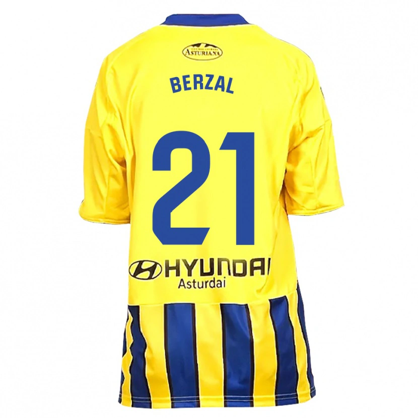 Danxen Kvinnor Guille Berzal #21 Gul Blå Bortatröja Matchtröjor 2025/26 Tröjor T-Tröja