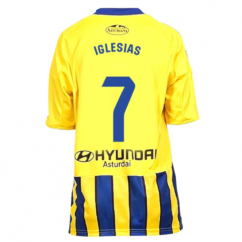 Danxen Kvinnor María Iglesias Orviz #7 Gul Blå Bortatröja Matchtröjor 2025/26 Tröjor T-Tröja