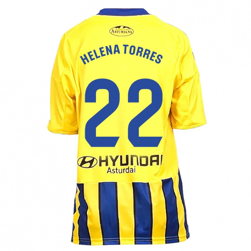 Danxen Kvinnor Helena Torres Maiquez #22 Gul Blå Bortatröja Matchtröjor 2025/26 Tröjor T-Tröja