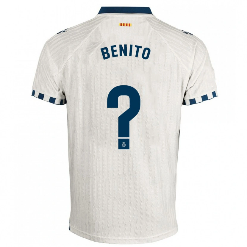 Danxen Kvinnor Adrià Benito #0 Vit Blå Bortatröja Matchtröjor 2025/26 Tröjor T-Tröja
