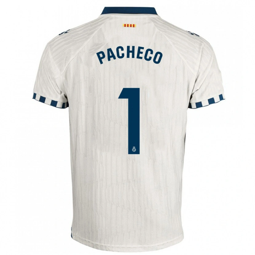 Danxen Kvinnor Álvaro Pacheco #1 Vit Blå Bortatröja Matchtröjor 2025/26 Tröjor T-Tröja