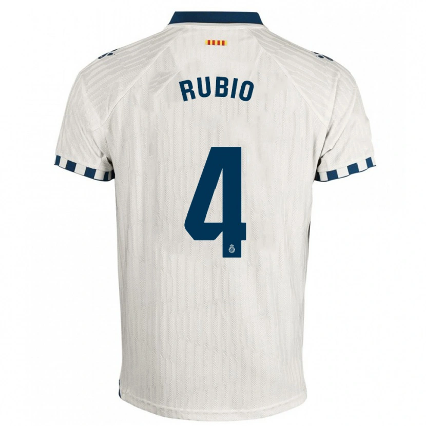 Danxen Kvinnor Miguel Rubio #4 Vit Blå Bortatröja Matchtröjor 2025/26 Tröjor T-Tröja