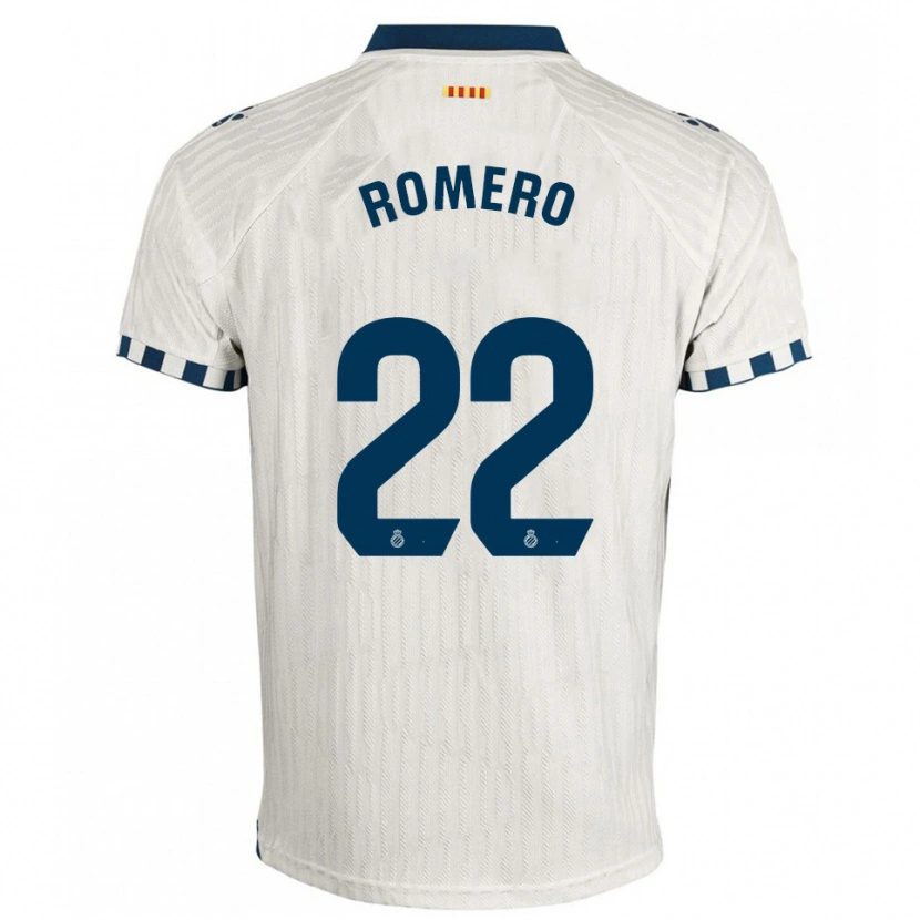 Danxen Kvinnor Carlos Romero #22 Vit Blå Bortatröja Matchtröjor 2025/26 Tröjor T-Tröja