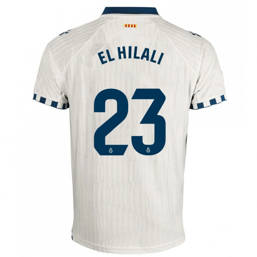 Danxen Kvinnor Omar El Hilali #23 Vit Blå Bortatröja Matchtröjor 2025/26 Tröjor T-Tröja