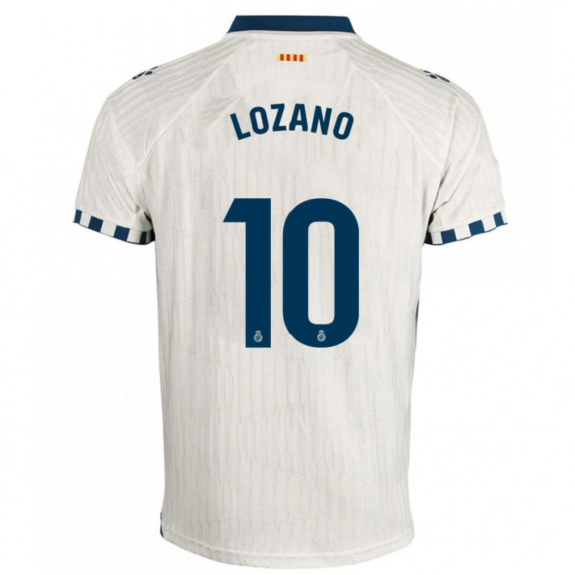 Danxen Kvinnor Pol Lozano #10 Vit Blå Bortatröja Matchtröjor 2025/26 Tröjor T-Tröja