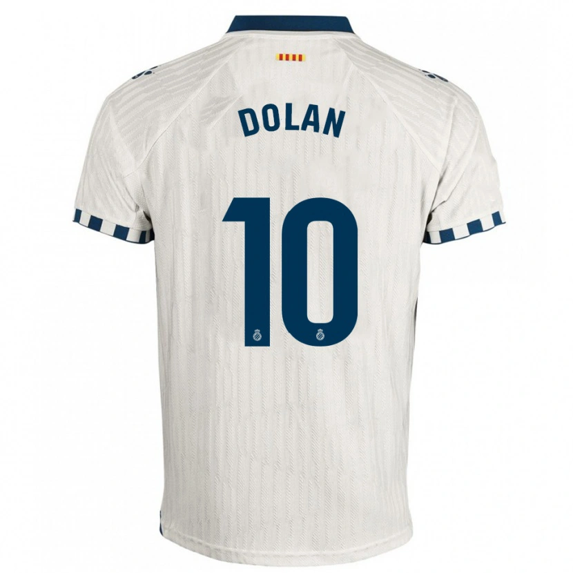 Danxen Kvinnor Tyrhys Dolan #10 Vit Blå Bortatröja Matchtröjor 2025/26 Tröjor T-Tröja