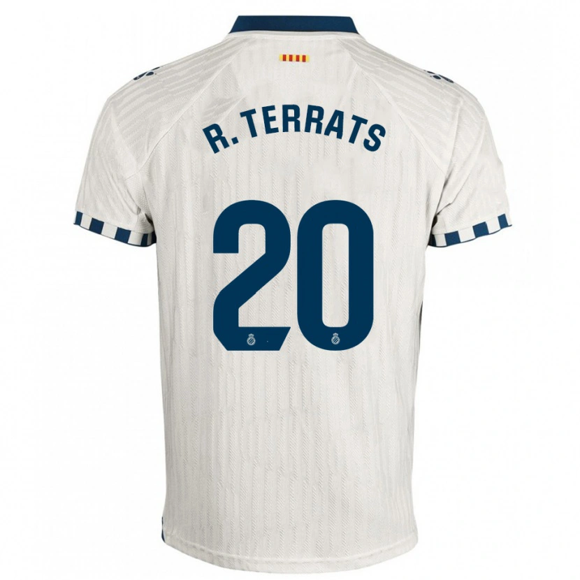 Danxen Kvinnor Ramón Terrats #20 Vit Blå Bortatröja Matchtröjor 2025/26 Tröjor T-Tröja