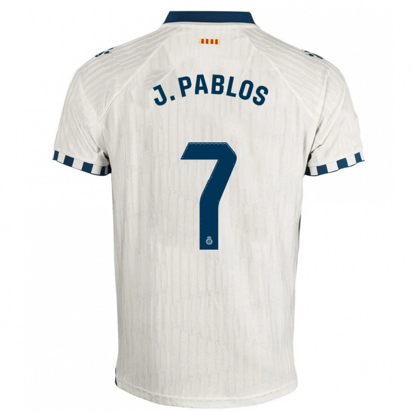 Danxen Kvinnor Judith Pablos Garrido #7 Vit Blå Bortatröja Matchtröjor 2025/26 Tröjor T-Tröja