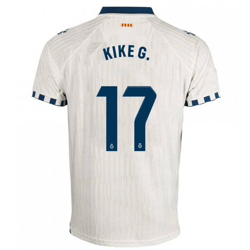 Danxen Kvinnor Kike García #17 Vit Blå Bortatröja Matchtröjor 2025/26 Tröjor T-Tröja